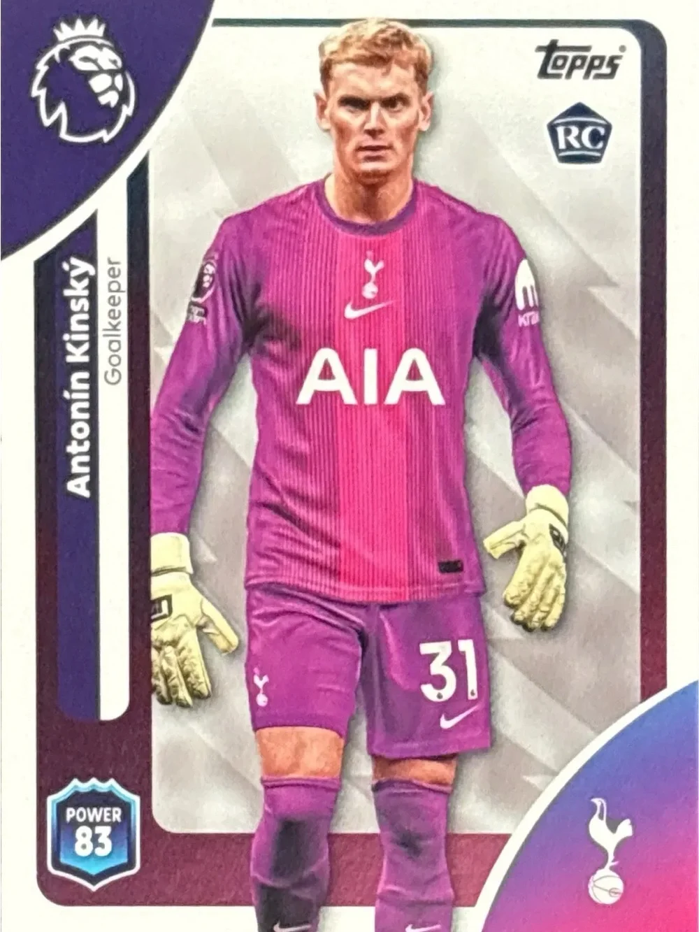 Topps Antonio Kinskiy Tottenham RC Soccer Trading Card